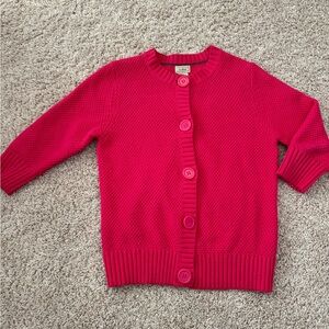 L.L. Bean Womens Cotton Cardigan 3/4 sleeves large buttons Size S